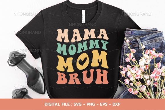 A Groovy Retro Heart Design for Every Mom