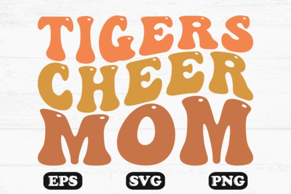 Why Tigers Cheer Mom Retro Wavy is a Standout Design